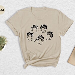 Dancing Mushrooms T-Shirt: Kawaii Mushroom Lover Gift image 3