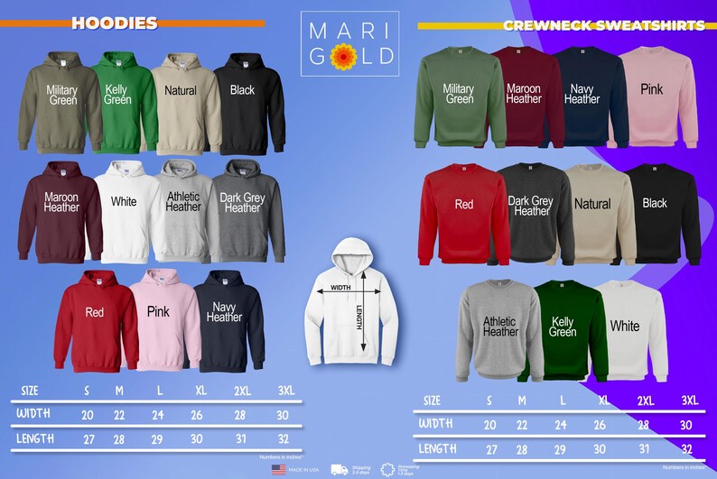 The image is a collage of various long sleeve shirts and crew neck sweatshirts, showcasing different colors and styles. The image includes a variety of sizes and widths, as well as different lengths and hooded designs. The image does not contain any text that can be described in fewer than 500 characters, and it does not include any phrases like 'The image depicts', 'The image displays', 'The image shows', 'In the image', 'The image captures', 'The image features', or similar phrases.