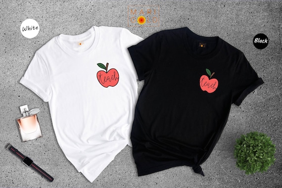 Apple Teach Graphic Tee, Teacher Gift Shirt
