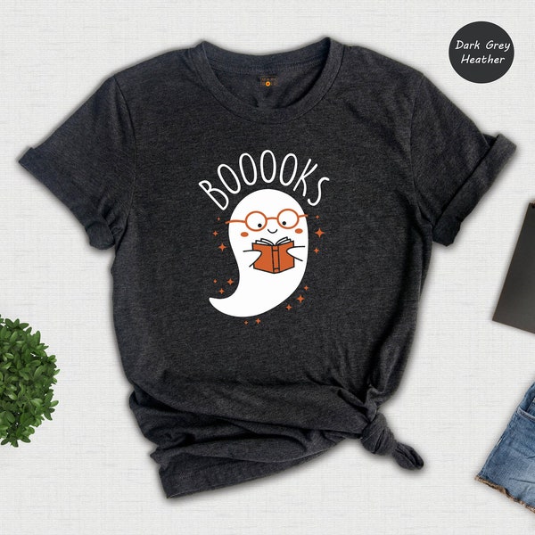 Booooks Shirt, Ghost Books, Halloween Teacher T-Shirt, Halloween Reading Shirt, Librarian Shirt, Bookworm Gift,Halloween Party Teacher Shirt