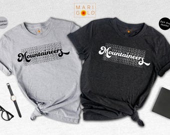 Mountaineers Shirt, Retro Mountaineers Mascot Tee, School Spirit Shirt, Game Day Football Shirt, Mountaineers Mom Gift Tee