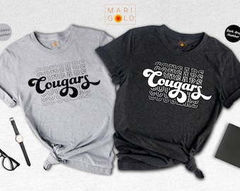 Cougars Team Spirit Shirt: School Mascot Fan Apparel