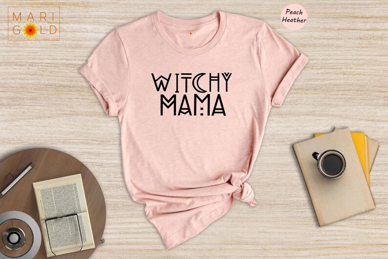 Witchy Mama Shirt: Halloween Witch T-Shirt Bild 4