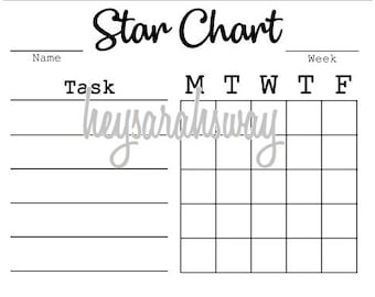 Behavior Chart Printable PDF DOWNLOAD ONLY - Etsy