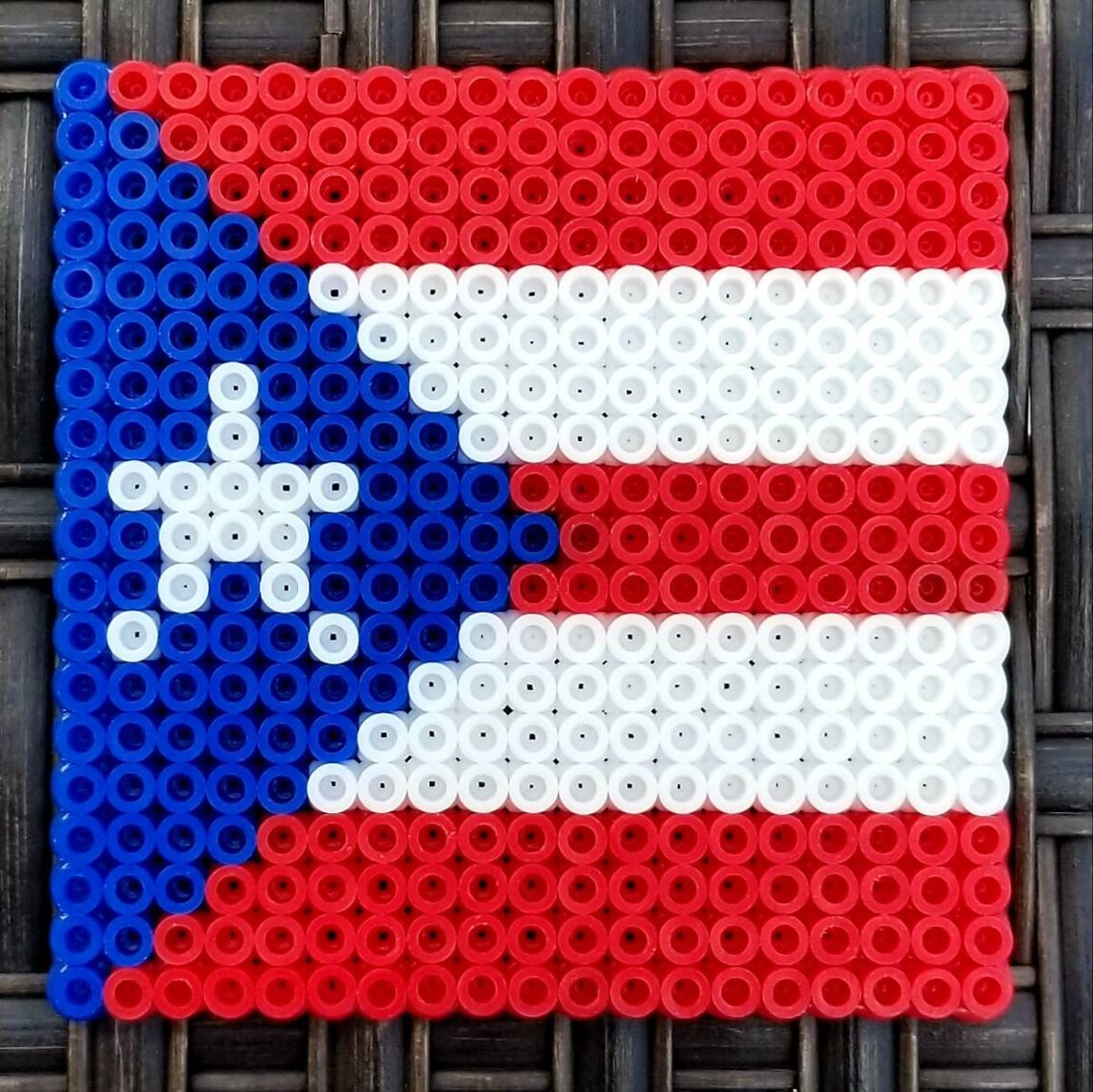 Northern Caribbean Flag Perler Bead Coaster Examples Etsy