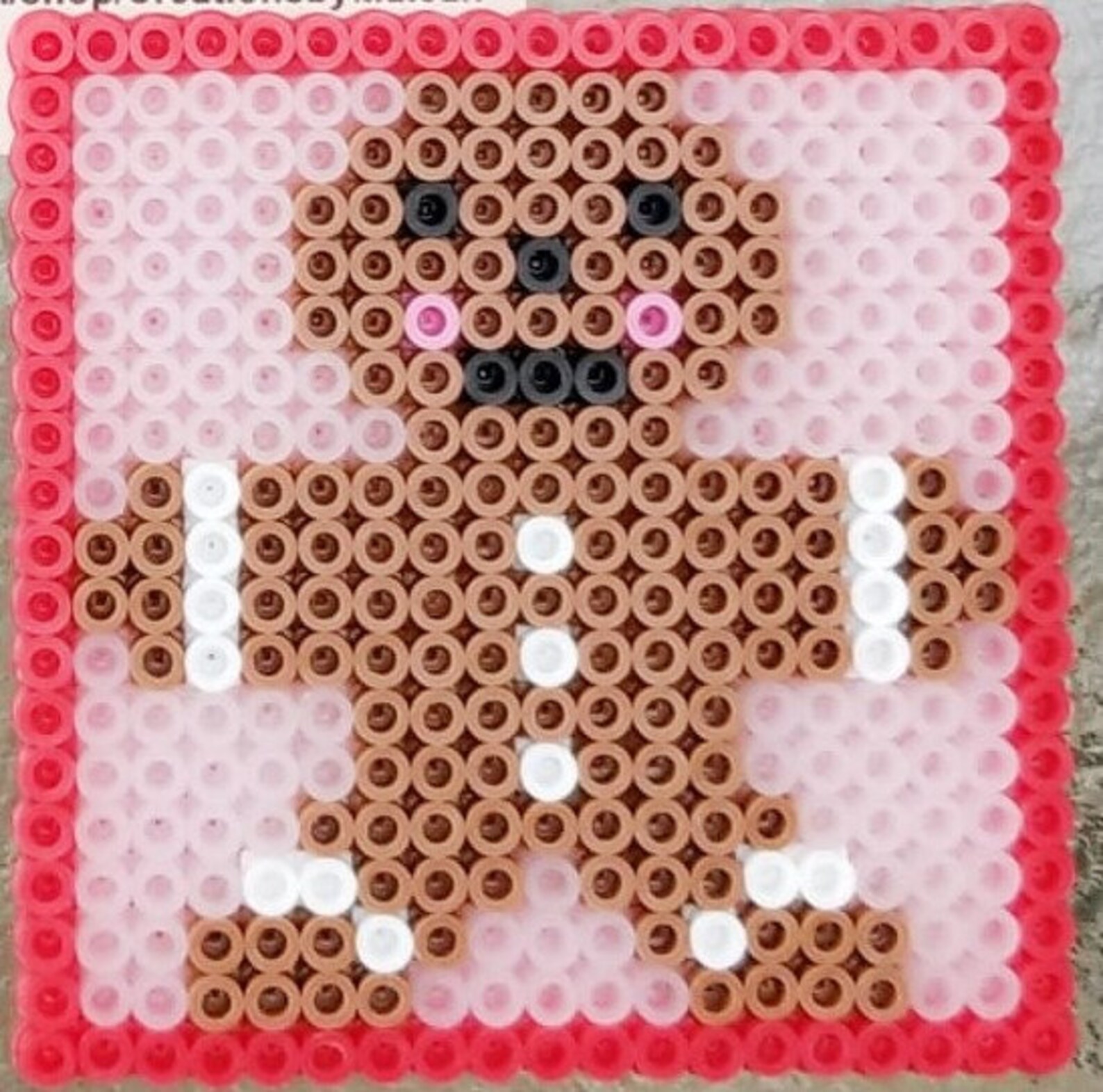 Christmas/holiday Set of 4 Perler Bead Holiday Coasters Etsy