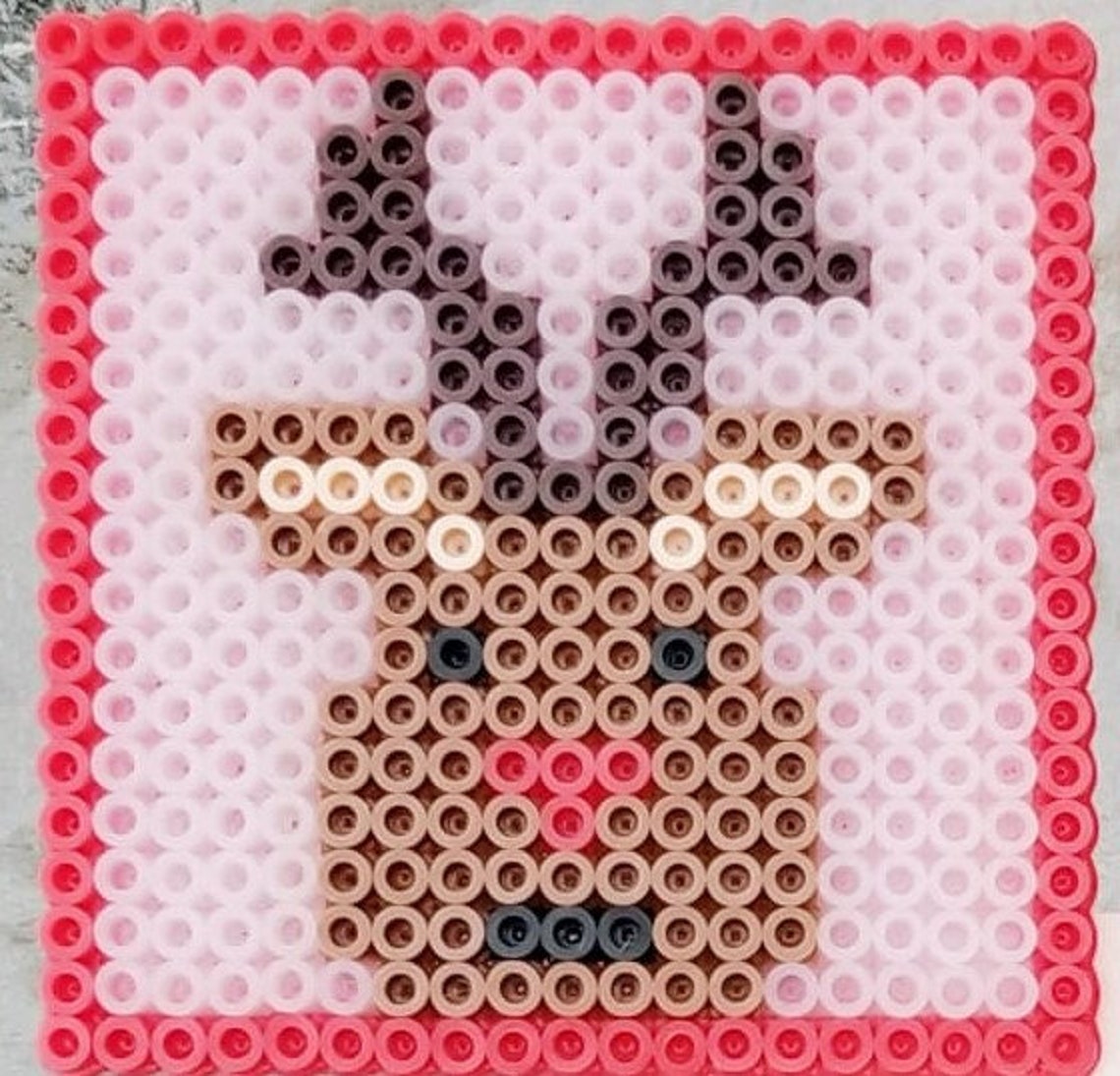 Christmas/holiday Set of 4 Perler Bead Holiday Coasters Etsy