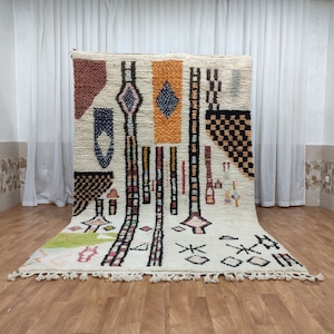 Custom Fabulous Boujad Rug, Authentic Moroccan Rug, Azilal rug, Abstract Multicolored Carpet, Handmade Moroccan Rug, Bohemian rug