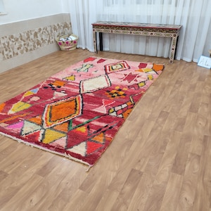Custom Fabulous Boujad Rug, Authentic Moroccan Rug, Azilal rug, Abstract Multicolored Carpet, Handmade Moroccan Rug, Bohemian rug image 4