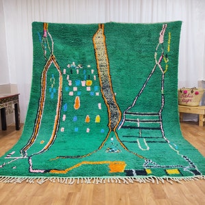 Custom Fabulous Boujad Rug, Authentic Moroccan Rug, Azilal rug, Abstract Multicolored Carpet, Handmade Moroccan Rug, Bohemian rug