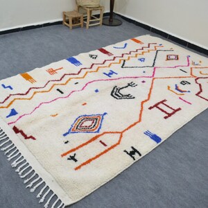 Multicolor azilal rugs Handmade Berber Rug, Berber Carpet,Vintage Rug, Moroccan, Beni Ourain, Azilal Room,Moroccan Carpet, Wool, Teppich