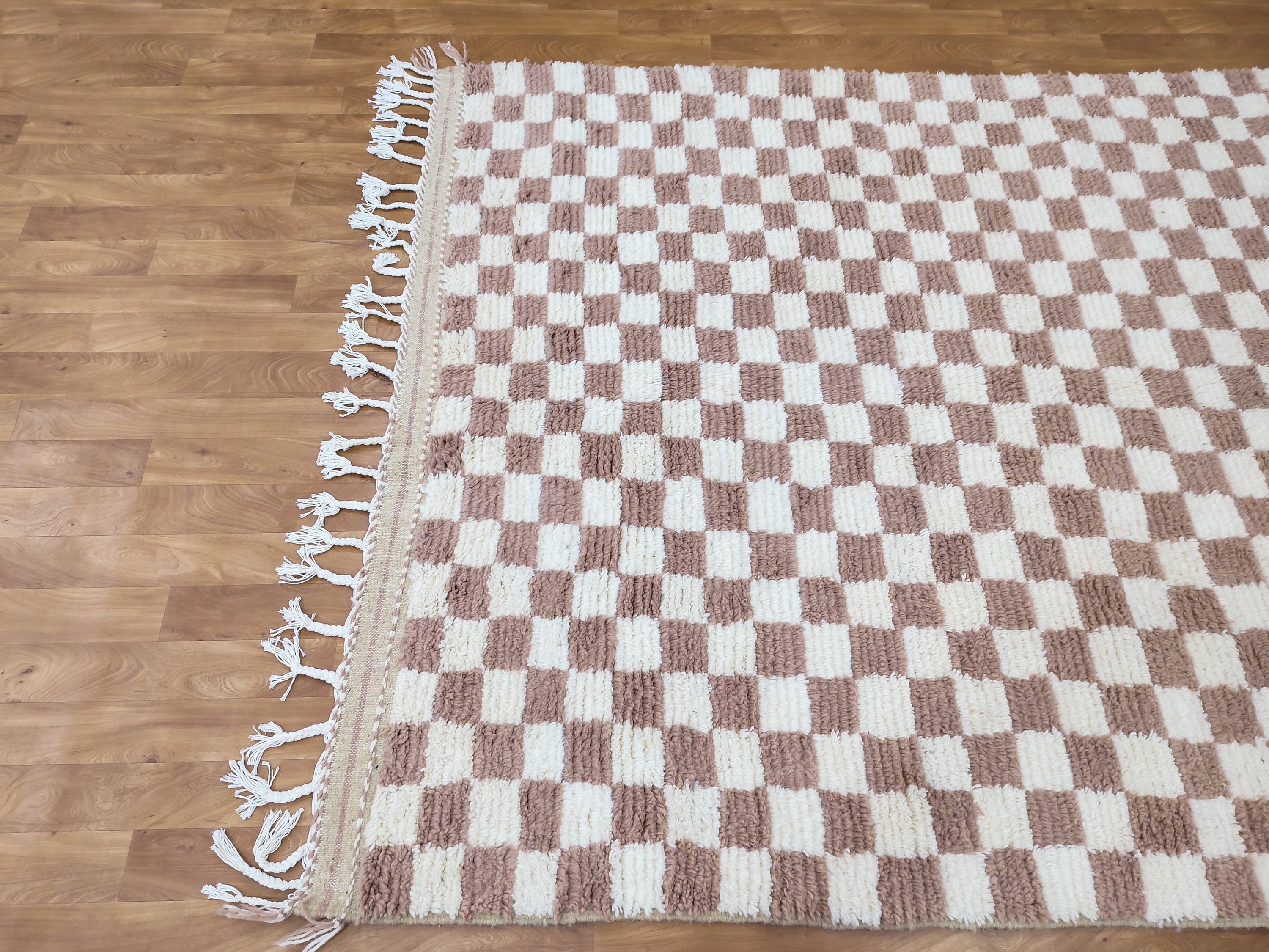 Buy Moroccan Berber Checkered Rug Taupe and Cream Checkered Rug Online in  India 