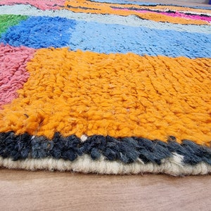 Benutzerdefinierter fabelhafter Boujad-Teppich, authentischer marokkanischer Teppich, Azilal-Teppich, abstrakter mehrfarbiger Teppich, handgemachter marokkanischer Teppich, Boho-Teppich Bild 9