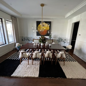 Large Moroccan rug -Moroccan checkered rug - Moroccan Black and White rug -Checkered area rug -Checkerboard Rug -beniourain rug