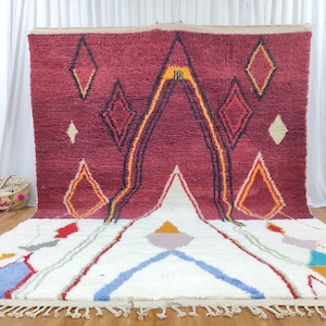 Custom Fabulous Boujad Rug, Authentic Moroccan Rug, Azilal rug, Abstract Multicolored Carpet, Handmade Moroccan Rug, Bohemian rug