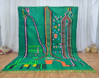 Custom Fabulous Boujaad Rug - Amazing Multicolored Rug - Beni Ourain Rug - Handmade Rug - Moroccan Berber Rug - Traditional Moroccan Carpet