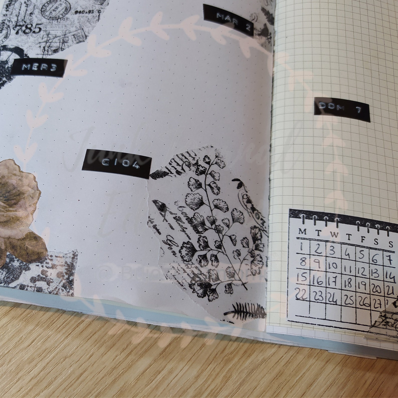 2 Adhesive Vellum Papers A5 Patterns Plants and Etsy