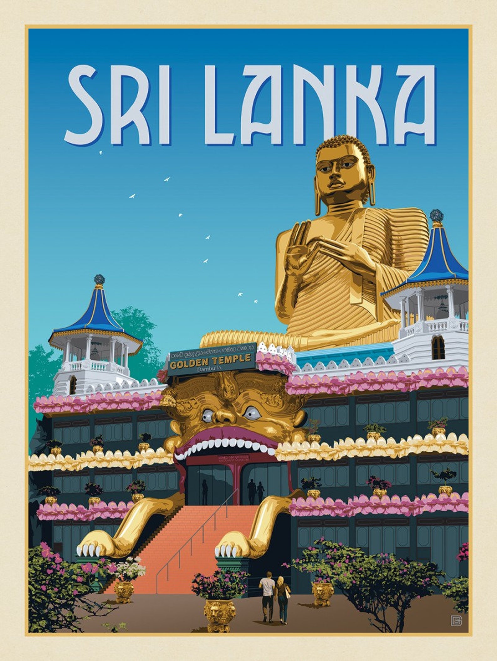 Sri Lanka Vintage Poster Print Home Wall Art Office Wall Etsy