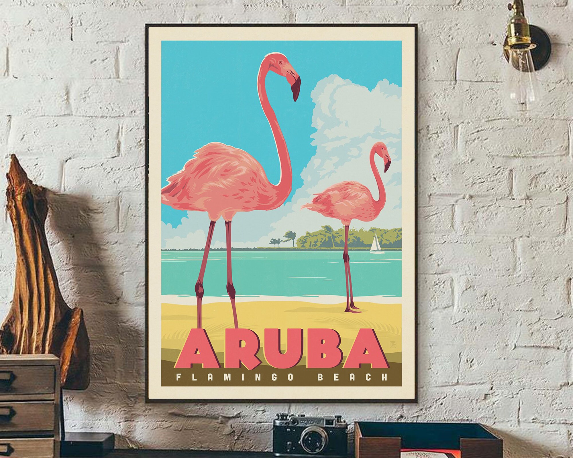 Aruba Vintage Poster Print Home Wall Art Office Wall Decor Etsy
