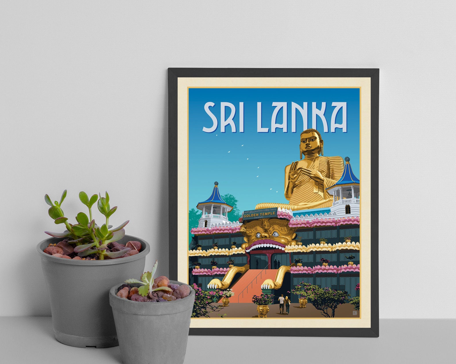 Sri Lanka Vintage Poster Print Home Wall Art Office Wall Etsy