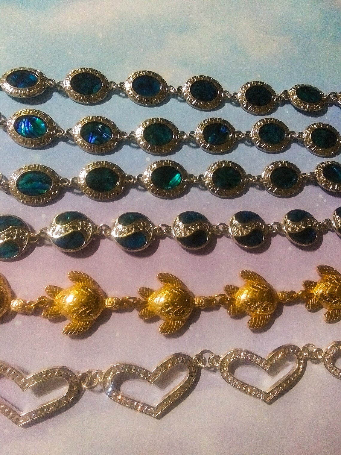 Silver and Gold Colored Bracelets Etsy
