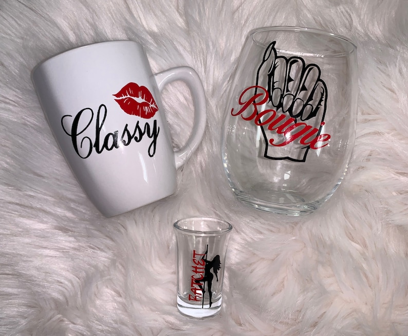 Classy Bougie Ratchet Glass Set / Classy Bougie Ratchet Set / Etsy