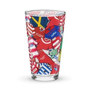 Doncaster Retro Shirts Shaker Pint Glass Football Themed