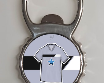 Newcastle 1985-87 Away Shirt Memorabilia Metal Bottle Opener Fridge Magnet