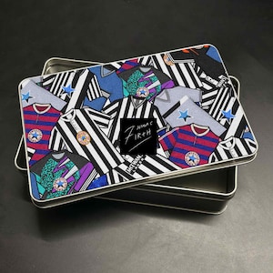 Newcastle United Inspired Retro Shirts Metal Sweets / Biscuit Tin