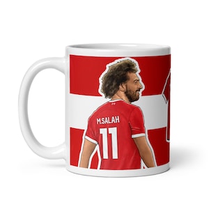 Mo 11 Salah Liverpool Themed Illustrated Ceramic Football Mug
