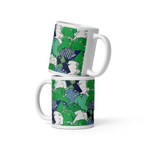 Northern Irish Inspired Retro Shirts Illustrated Handmade Ceramic Mug