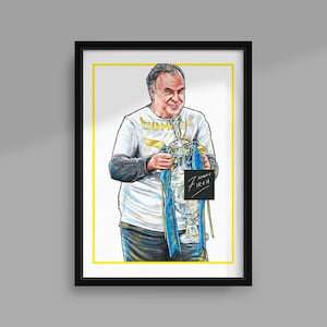 Marcelo Bielsa Leeds Style Champions posterafdruk met artworkthema
