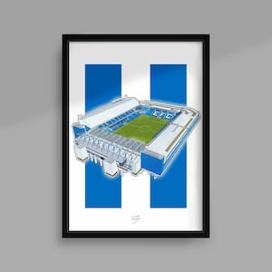 Home of the Blues, Goodison Handmade Illustrierter Fußball Themed Poster Print