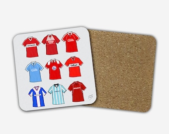 Middlesbrough Retro Shirts Memorabilia Hand Sublimated Football Coaster