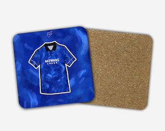Posavasos de fútbol sublimados a mano con recuerdos de la camiseta visitante de Geordie 1993-95