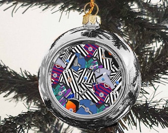 Geordie Inspired Style Retro Themed Shirts Christmas Bauble