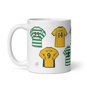 Legends of Celtic Illustrated Handmade Ceramic Football Mug