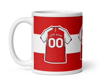 Personalised Gunners Inspired 23/24 Handmade Ceramic Football Mug