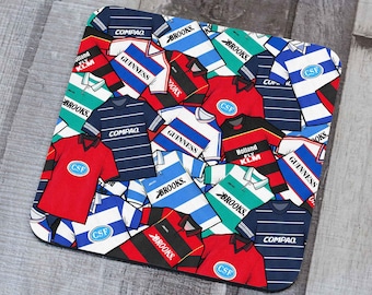 Die R's inspirierten Retro Jerseys Memorabilia Hand sublimierter Untersetzer