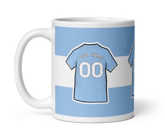 Personalisierte City Home Shirt 2023/24 Illustrierte Keramik Fußball Tasse