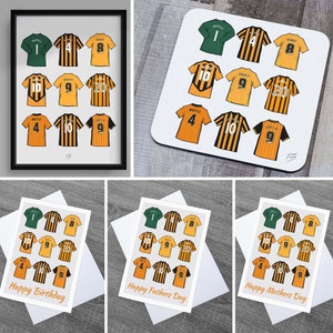 Legends of the Tigers Hull Themed Football A5, A4, A3 Print / Coaster / Greetings Cards