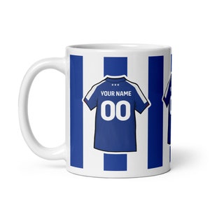 Personalised Ipswich Themed 23/24 Handmade Ceramic Football Mug