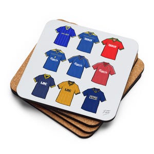 Posavasos sublimados a mano con camisetas retro inspiradas en los clásicos de Wimbledon