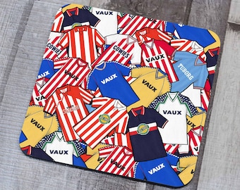 Sunderland Inspired Retro Jerseys Memorabilia Hand Sublimated Coaster