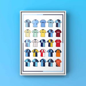 Wycombe Classics Inspired Jerseys Themed Poster Print