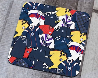 Scottish Retro Inspired Memorabilia Hand Sublimated Football Coaster