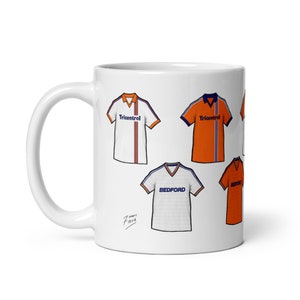 Luton Retro Shirts Illustrated Handmade Ceramic Football Mug
