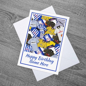 Kaart in retrostijl met uilen, verjaardag of ander gepersonaliseerde kaart: met envelop