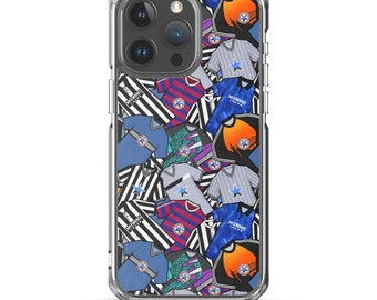 Funda transparente inspirada en la temática retro Geordie para iPhone®