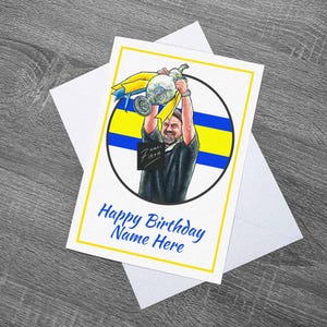 Farke Leeds Style Fans inspirierte Geburtstags- oder andere individuelle Karte - mit Umschlag